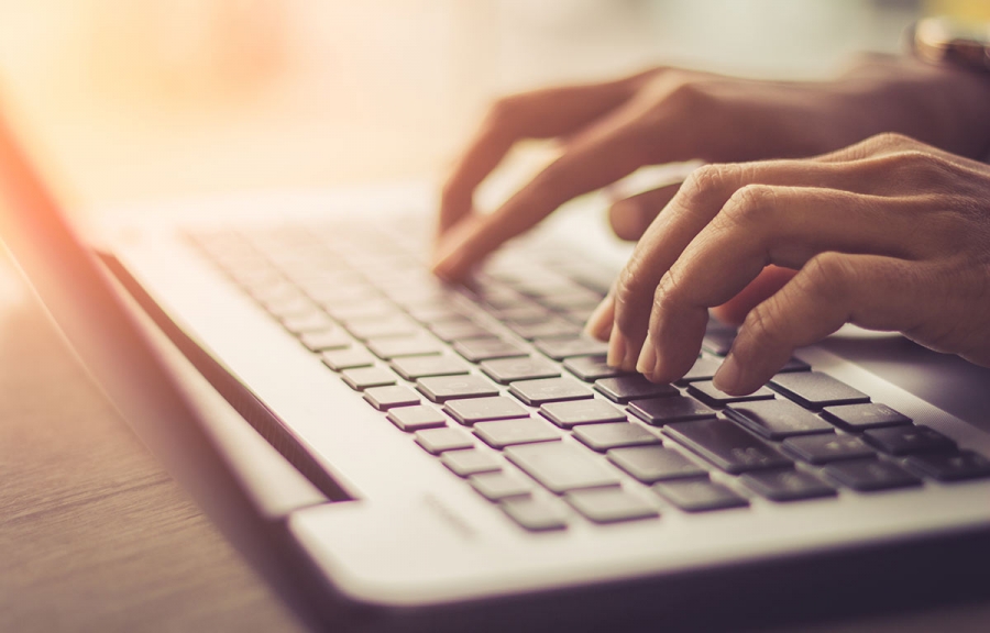 Typing in data on registration